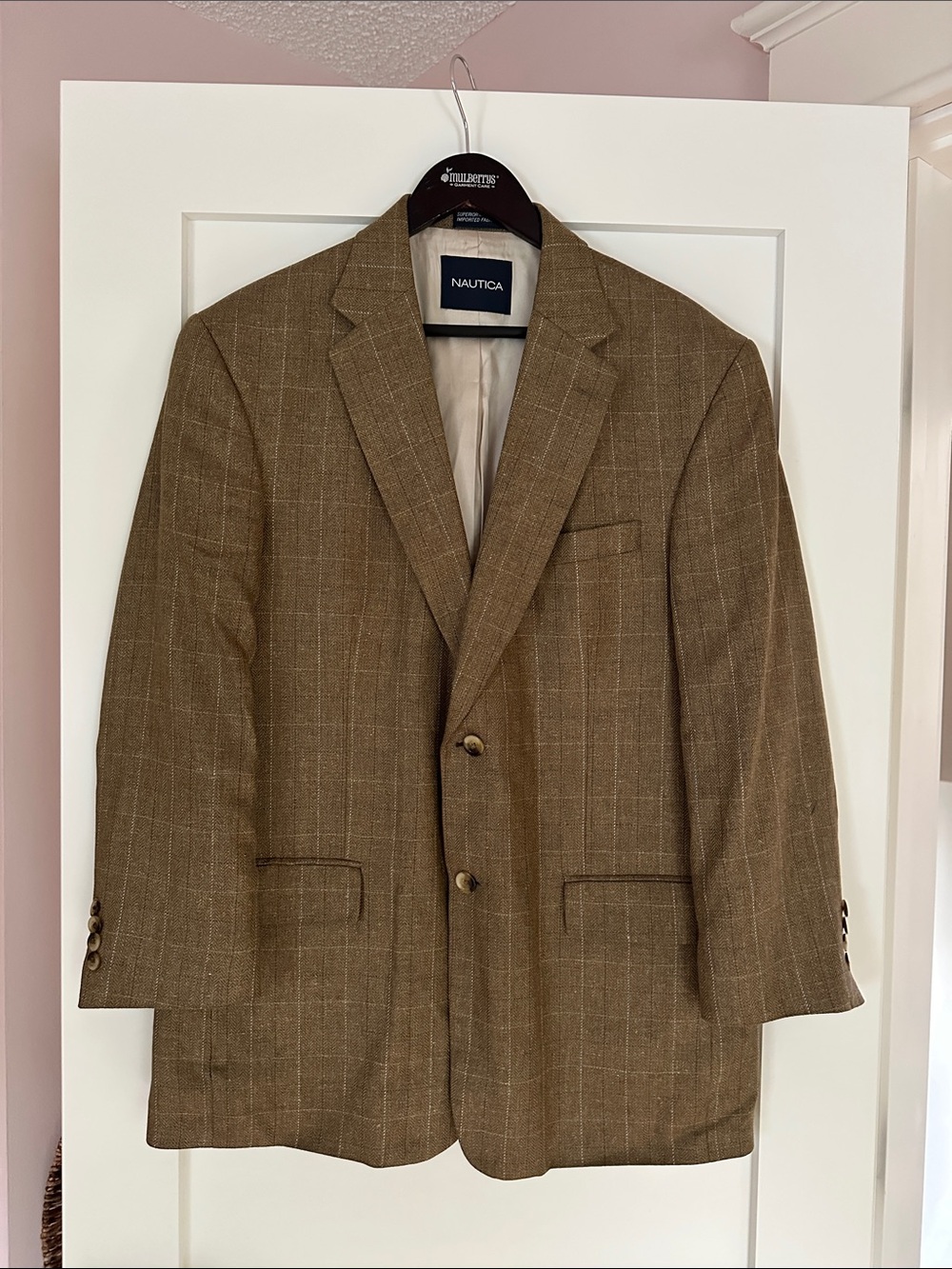 Vintage Silk Nautica Windowpane Blazer